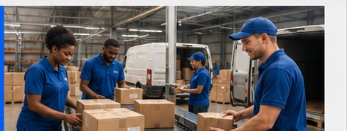 Courier warehouse team
